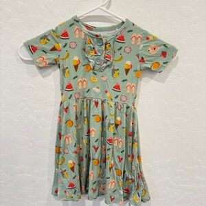 Gigi and Max Dress Girls 2T/3T Summer Bamboo A-line Casual